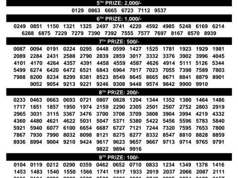 Bhagyathara BT-33 Kerala Lottery Result 15.12.25
