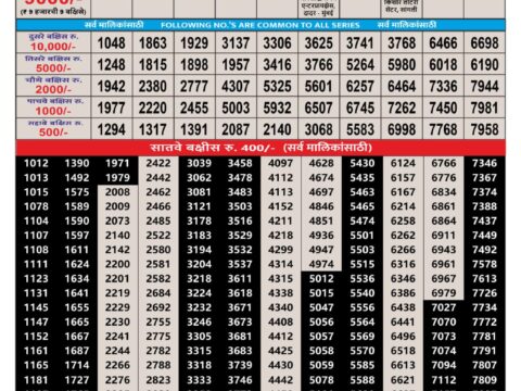 Maharashtra State Tejaswini Monthly Lottery Result 24.07.26