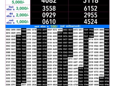 Maharashtra State Gaurav Monthly Lottery Result 19.08.26